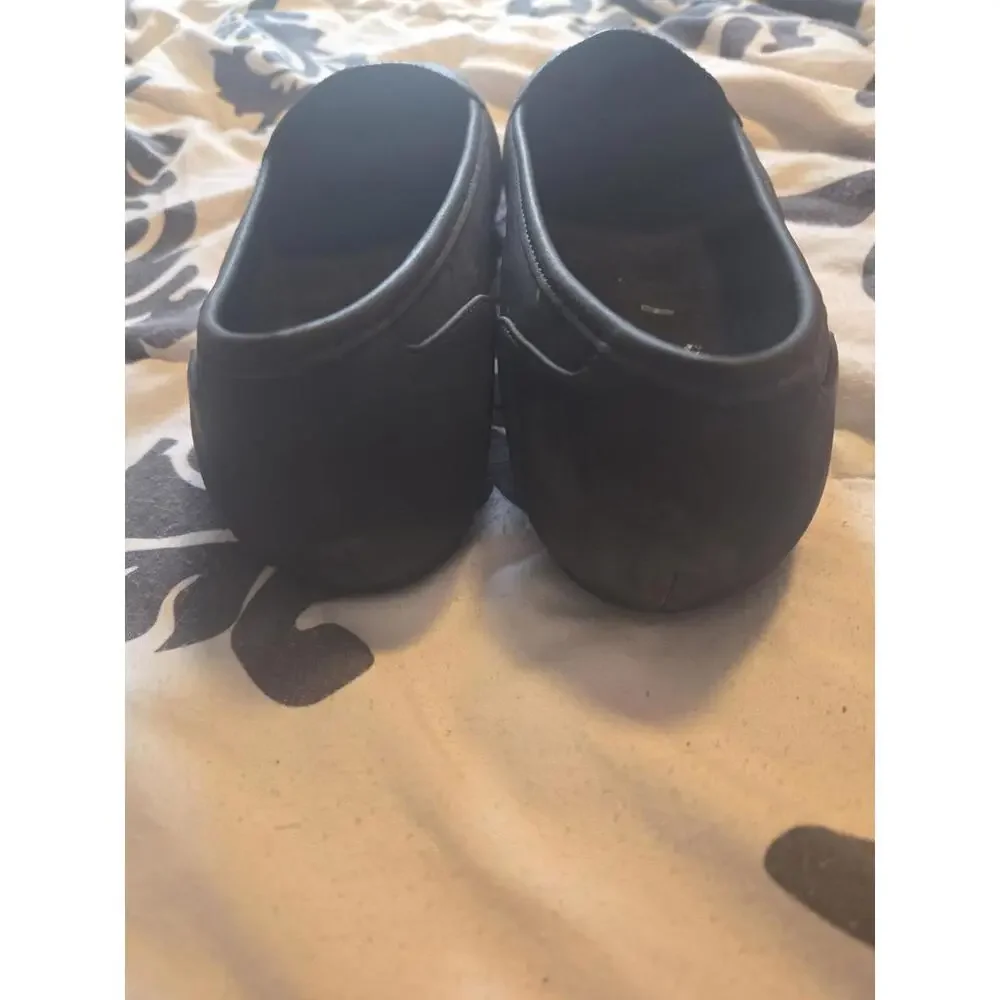 NWT Easy Street Black Snakeskin Texture Comfort Loafers 7 1/2 W - Picture 3 of 5